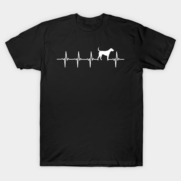 Foxhound Heartbeat Gift For Foxhound Lovers T-Shirt by OceanRadar